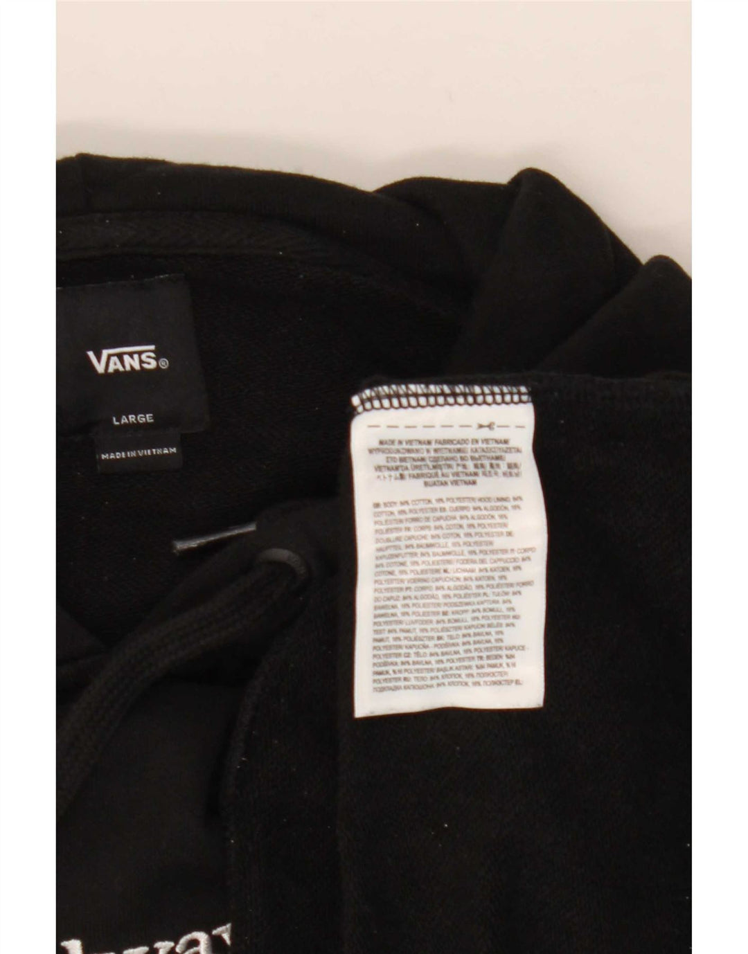 Vans Herren-Kapuzenpullover mit Grafik, groß, aus schwarzer Baumwolle