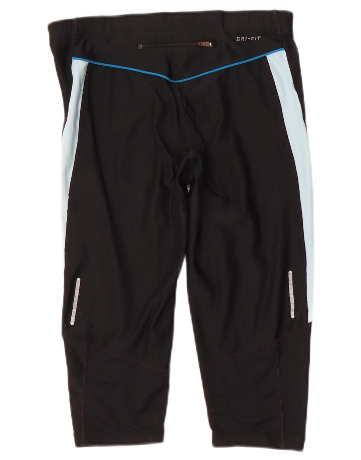 Nike Capri-Leggings für Damen, UK 10, Größe S, Schwarz, Farbblock