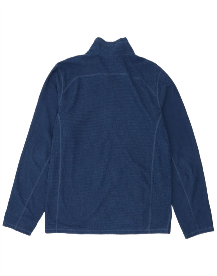 The North Face Herren-Fleecepullover mit Reißverschluss am Hals, mittelmarineblaues Polyester