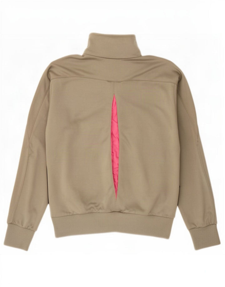 Umbro Herren-Trainingsanzug-Top-Jacke, große Khaki-Farbblock-Baumwolle