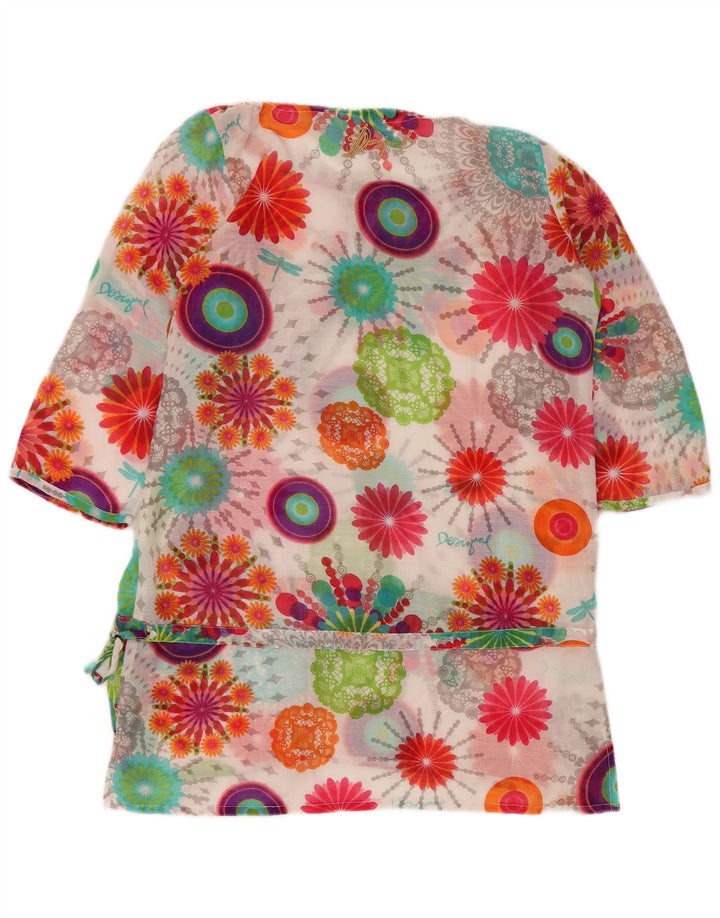 DESIGUAL Damen-Tunika-Top, UK-Größe 46, groß, mehrfarbig, mit Blumenmuster