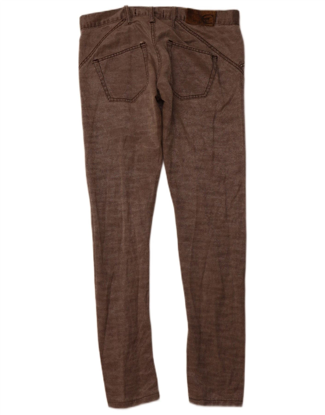 JUST CAVALLI Damen Slim Freizeithose IT 40 Small W30 L30 Braune Baumwolle