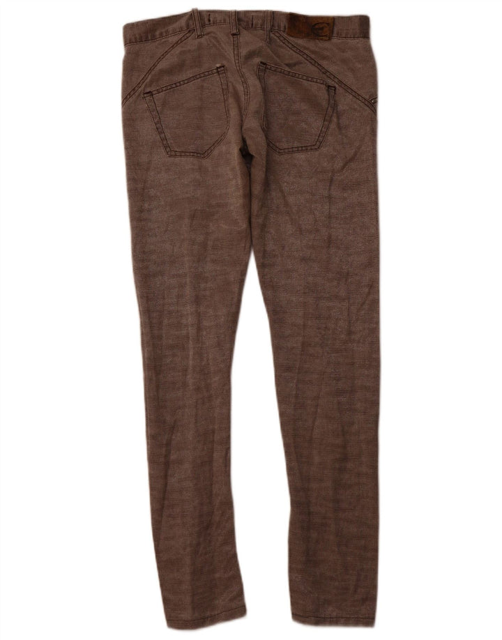 JUST CAVALLI Damen Slim Freizeithose IT 40 Small W30 L30 Braune Baumwolle