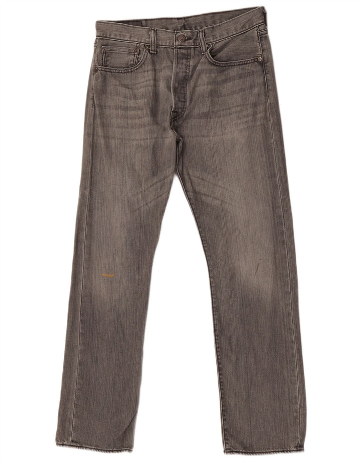 Levi's Herren 501 Straight Jeans W32 L30 Graue Baumwolle