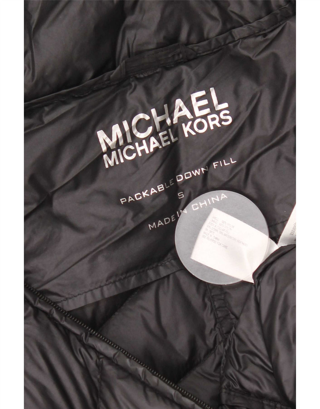 Michael Kors Damen Wattierte Jacke UK 10 Small Schwarz Nylon