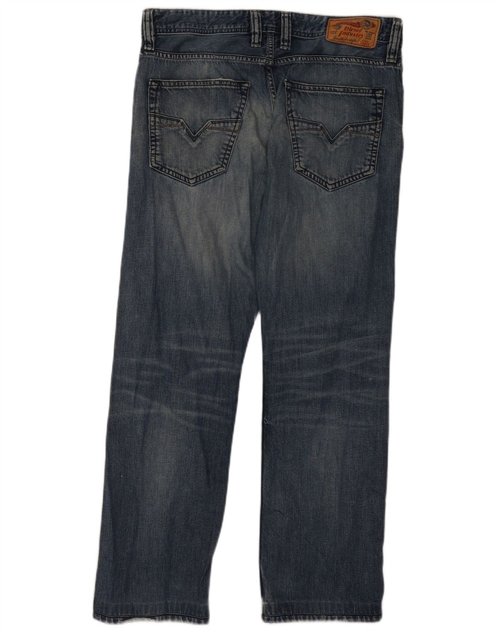 Diesel Herren Larkee Straight Jeans W32 L30 Blaue Baumwolle