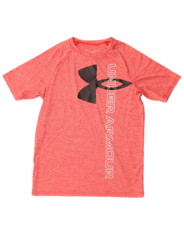 UNDER ARMOUR Heat Gear Grafik-T-Shirt für Jungen, 11–12 Jahre, Größe L, Rot
