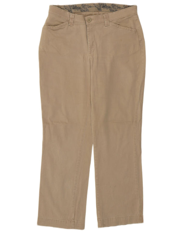 Lee Damen gerade Freizeithose US 10 Large W32 L29 Beige Baumwolle
