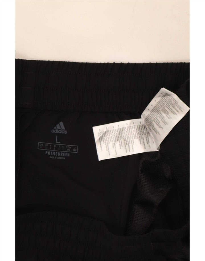 Adidas Herren-Trainingshose, groß, aus schwarzem Polyester