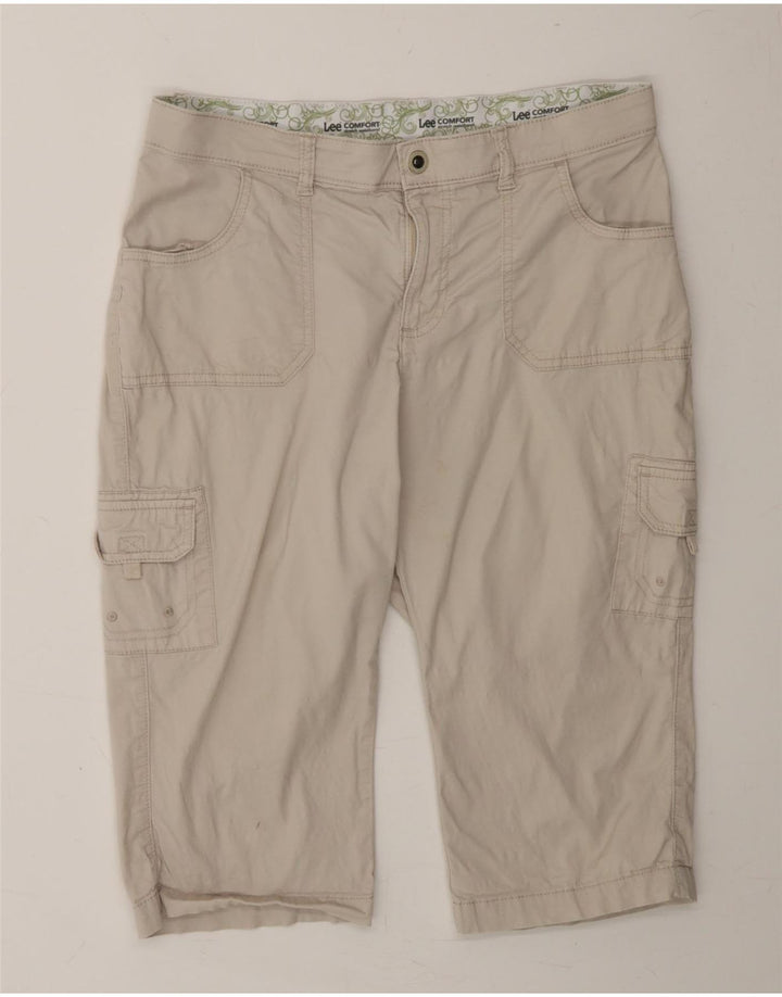 LEE Womens Petite Bermuda Shorts US 8 Medium W30  Grey Cotton Vintage Lee and Second-Hand Lee from Messina Hembry 