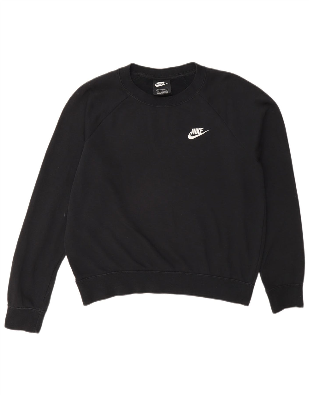 Nike Damen-Sweatshirt in Übergröße, Größe S, Schwarz, Baumwolle, UK 10