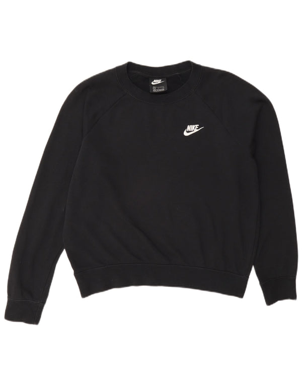 Nike Damen-Sweatshirt in Übergröße, Größe S, Schwarz, Baumwolle, UK 10