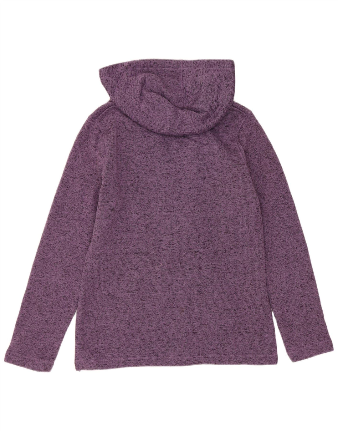 EDDIE BAUER Damen Kapuzenpullover UK 14 Mittelviolett meliertes Polyester