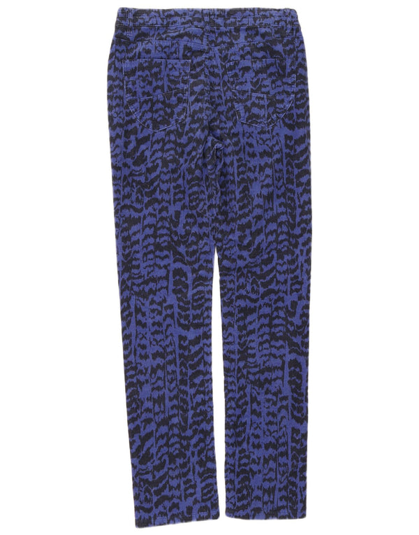 Yessica Damen Cordhose UK 12 Medium W28 L31 Blauer Animal-Print