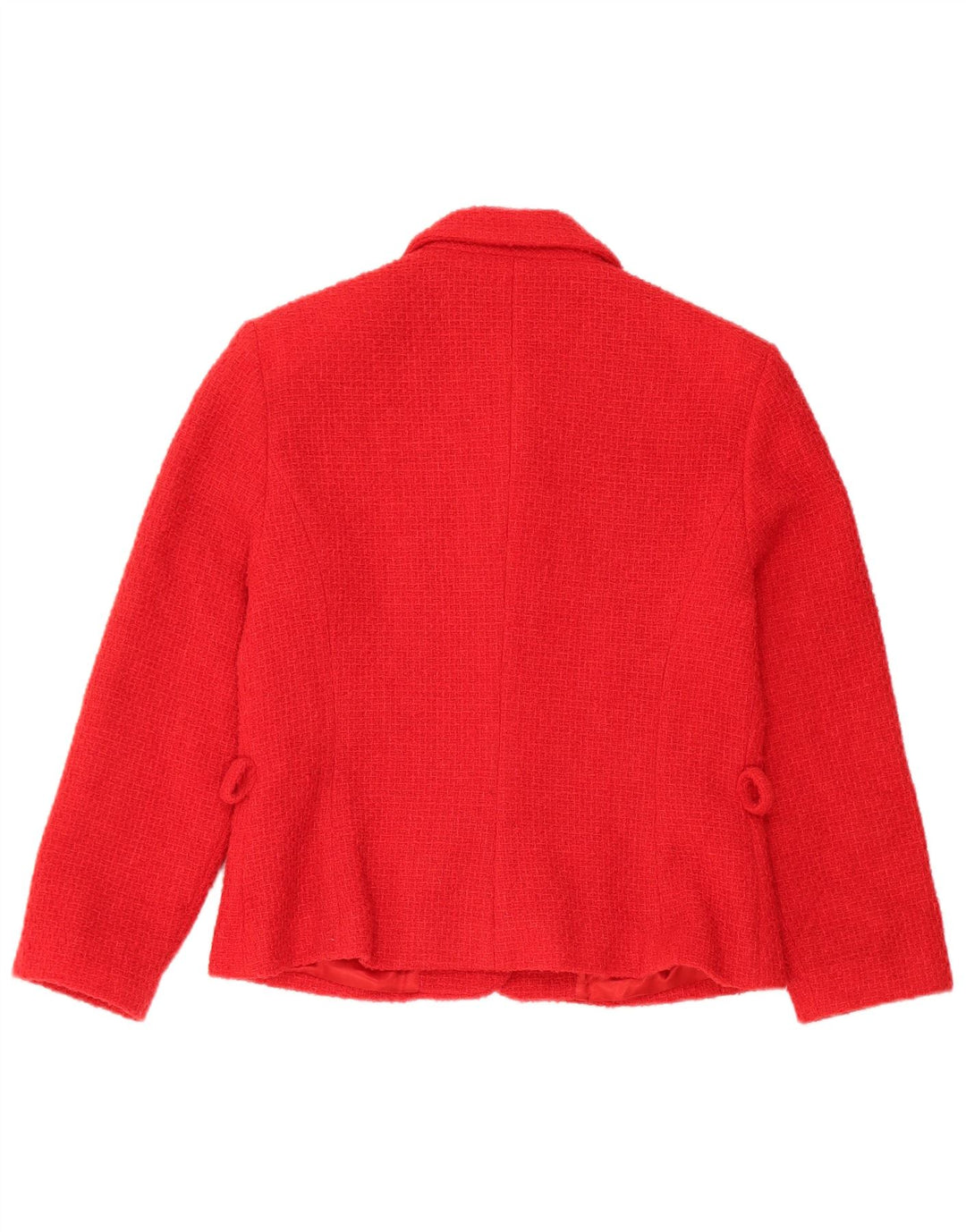 Vintage Damen 4-Knopf-2-teiliges Rock-Set UK 12 Medium W28 Rote Wolle