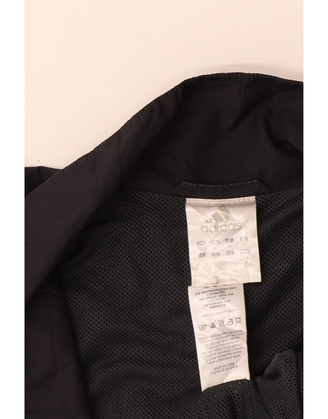 ADIDAS Herren-Trainingsanzug-Top-Jacke, UK 40/42, Mittelschwarz, Farbblock