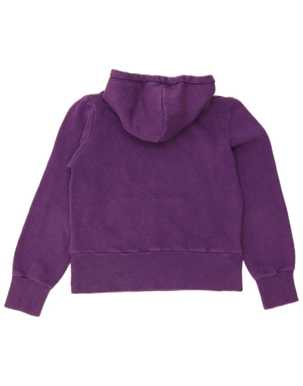 Adidas Damen Crop Graphic Hoodie Pullover IT 44 Mittellila Baumwolle