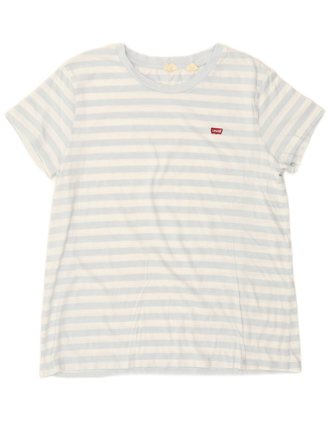 Levi's Damen T-Shirt Top UK 14 Large Blau gestreift