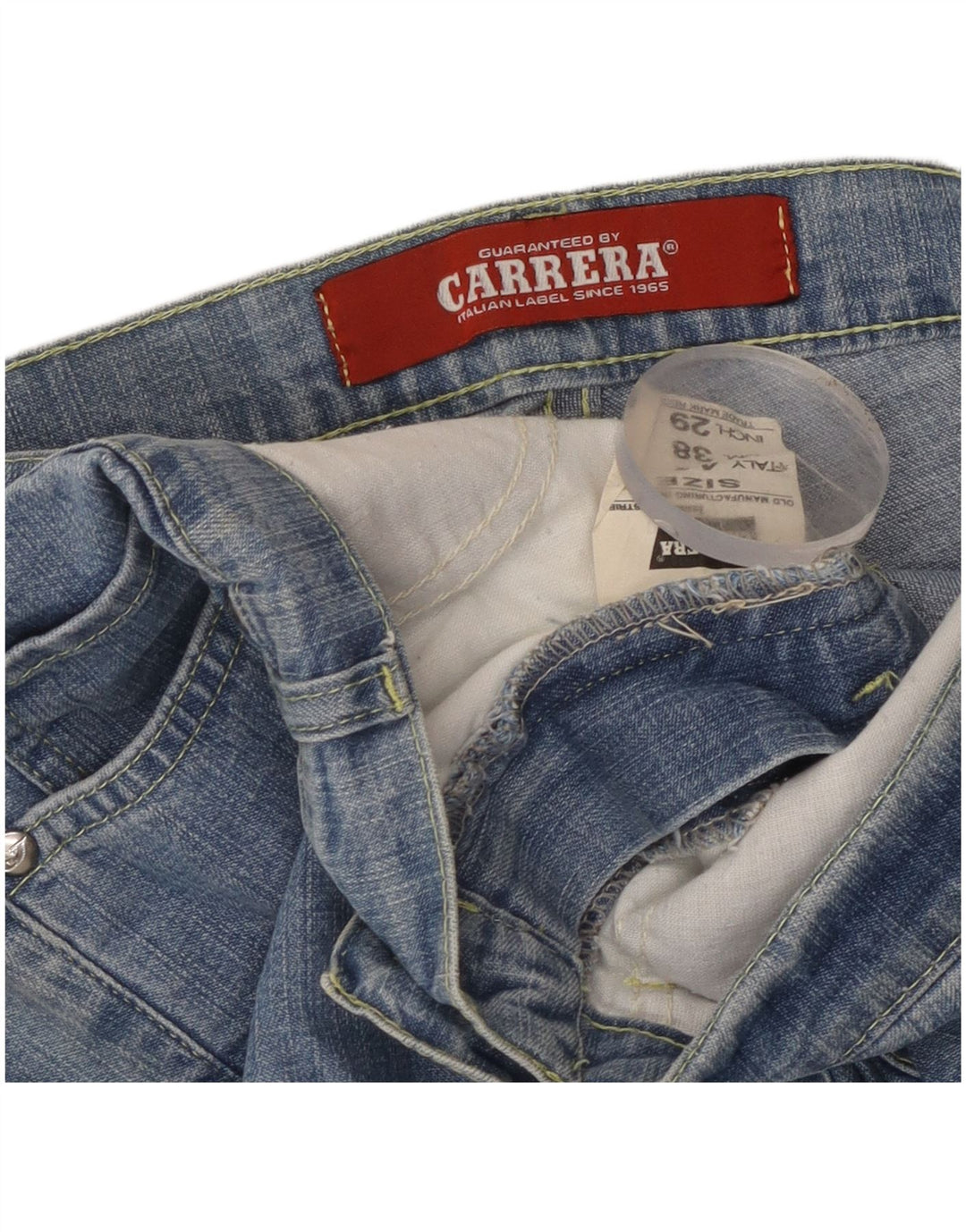 Carrera Damen Schlagjeans W29 L29 Blaue Baumwolle