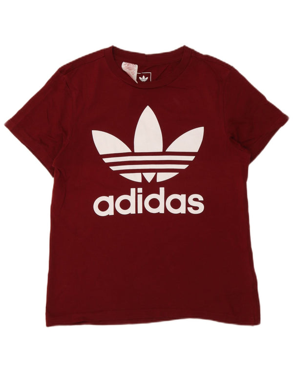 Adidas T-Shirt mit Grafik für Jungen, 12–13 Jahre, Burgunderrot, Baumwolle