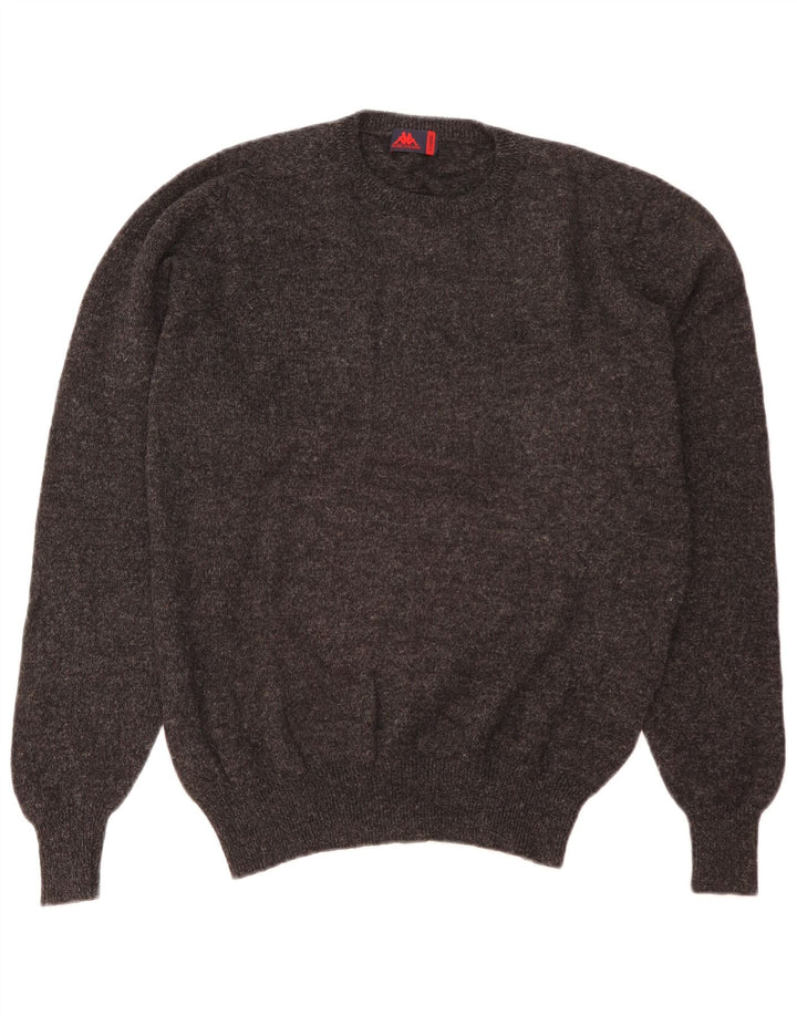 Kappa Herren-Pullover mit Rundhalsausschnitt, XL, schwarze Wolle