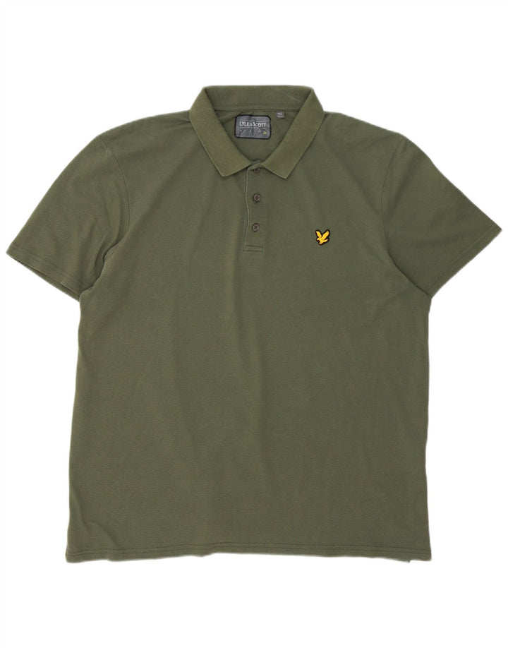 Lyle & Scott Herren Poloshirt 2XL Grüne Baumwolle
