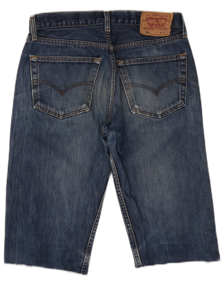 LEVI'S Herren 501 Denim Bermuda Shorts W32 Mittelblaue Baumwolle