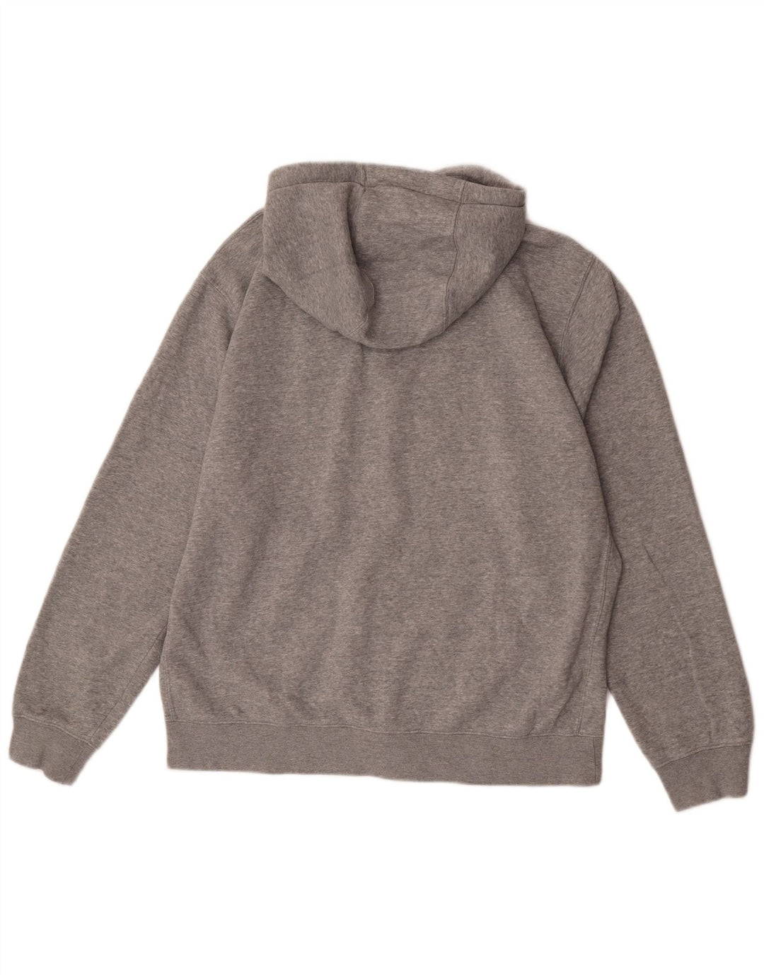 Nike Herren-Kapuzenpullover mit normaler Passform und Reißverschluss, groß, aus grauer Baumwolle