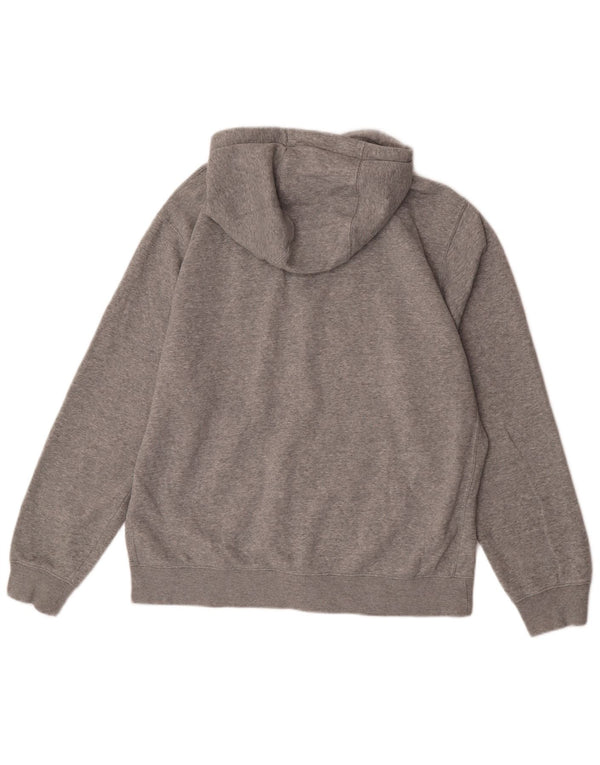Nike Herren-Kapuzenpullover mit normaler Passform und Reißverschluss, groß, aus grauer Baumwolle