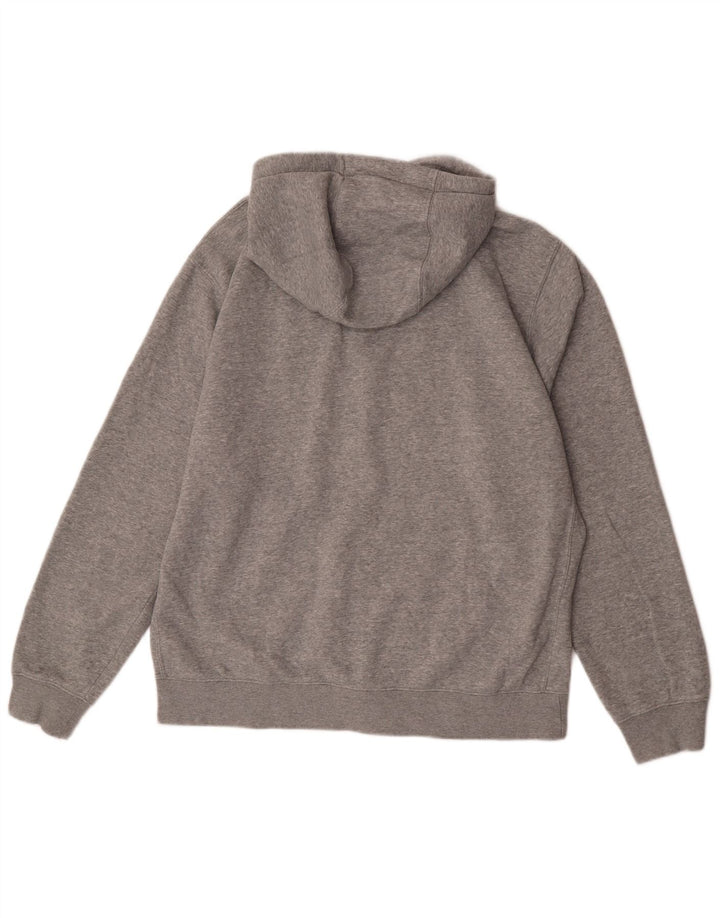 Nike Herren-Kapuzenpullover mit normaler Passform und Reißverschluss, groß, aus grauer Baumwolle