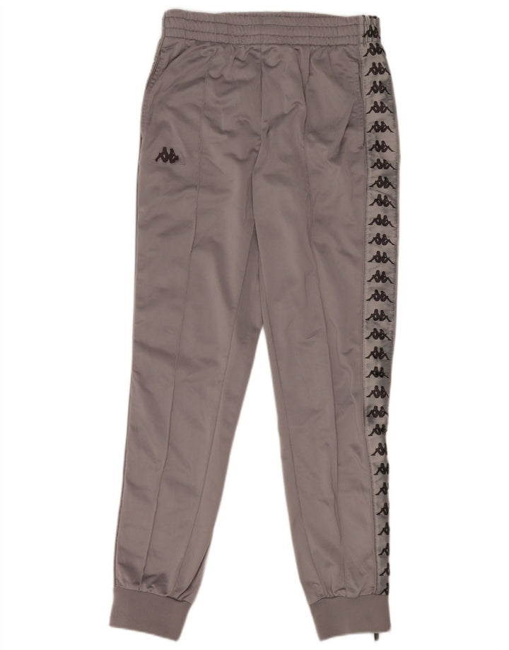 Kappa Herren-Trainingshose mit Grafik, Größe S, Grau, Polyester
