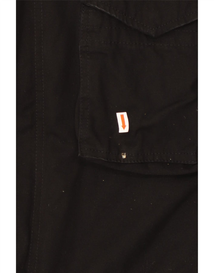 BRANDIT Herren-Militärjacke mit grafischer Kapuze, Größe 40, Größe L, Schwarz, Polyester