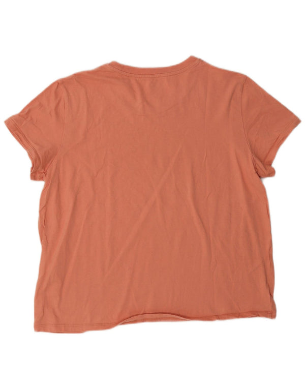 Levi's Damen Grafik-T-Shirt-Oberteil UK 18 XL Rosa Baumwolle