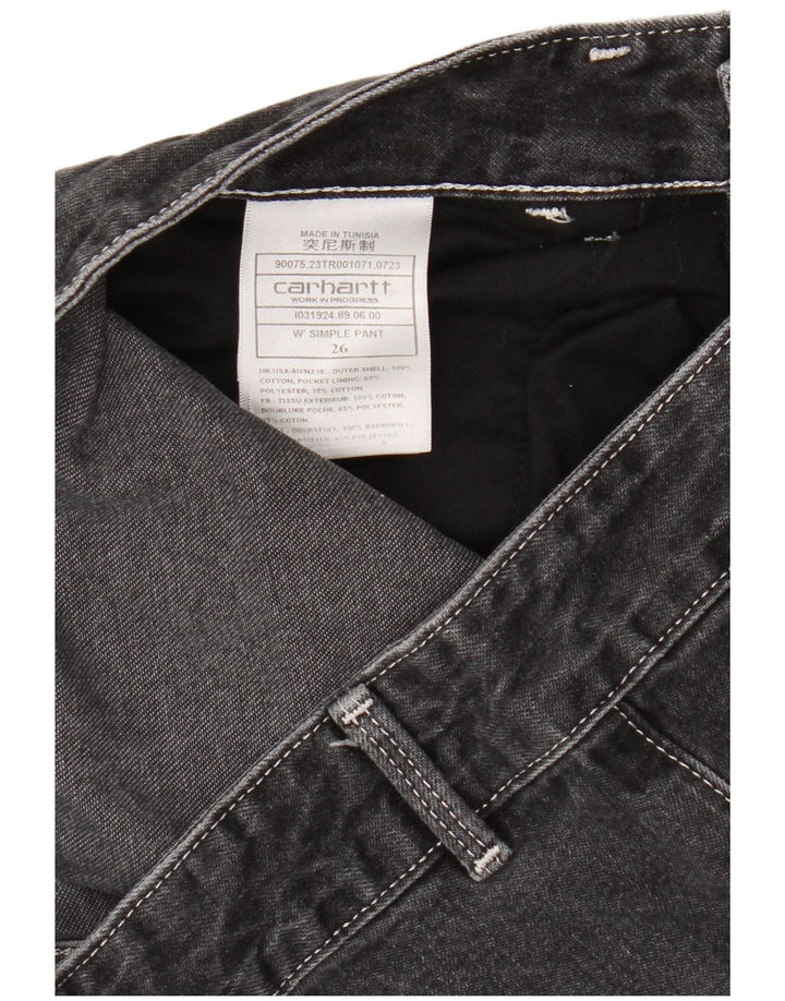 Carhartt Damen Loose Jeans W26 L28 Graue Baumwolle