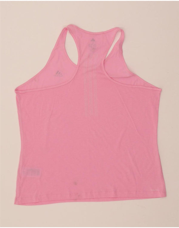 ADIDAS Damen Climalite Weste Top UK 20/22 XL Rosa Polyester