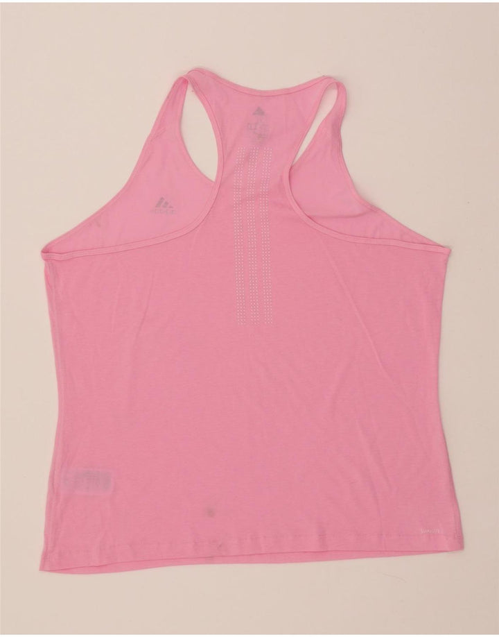 ADIDAS Damen Climalite Weste Top UK 20/22 XL Rosa Polyester
