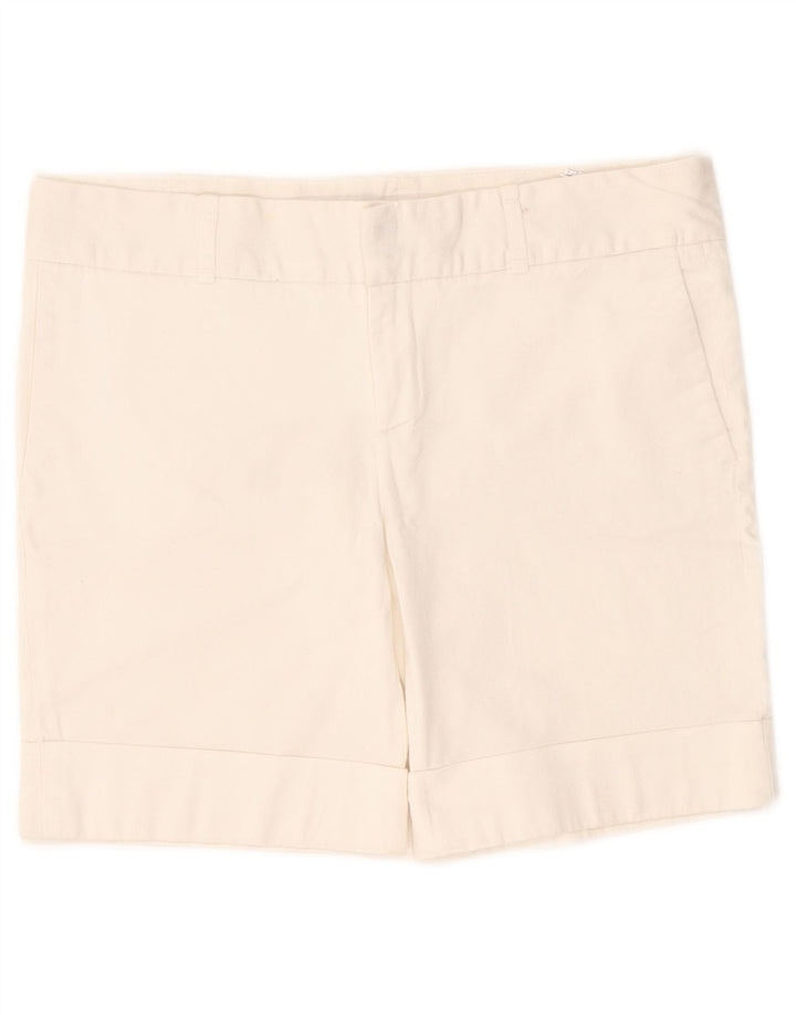 Zara Damen Chinoshorts EU 40 Medium W30 Weiße Baumwolle