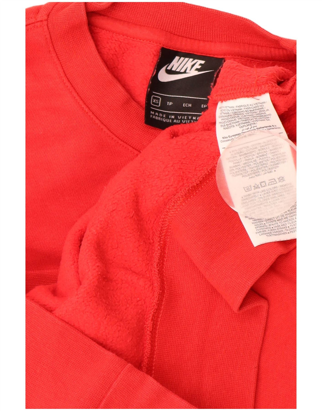 NIKE Herren Sweatshirt Pullover XS Rote Baumwolle