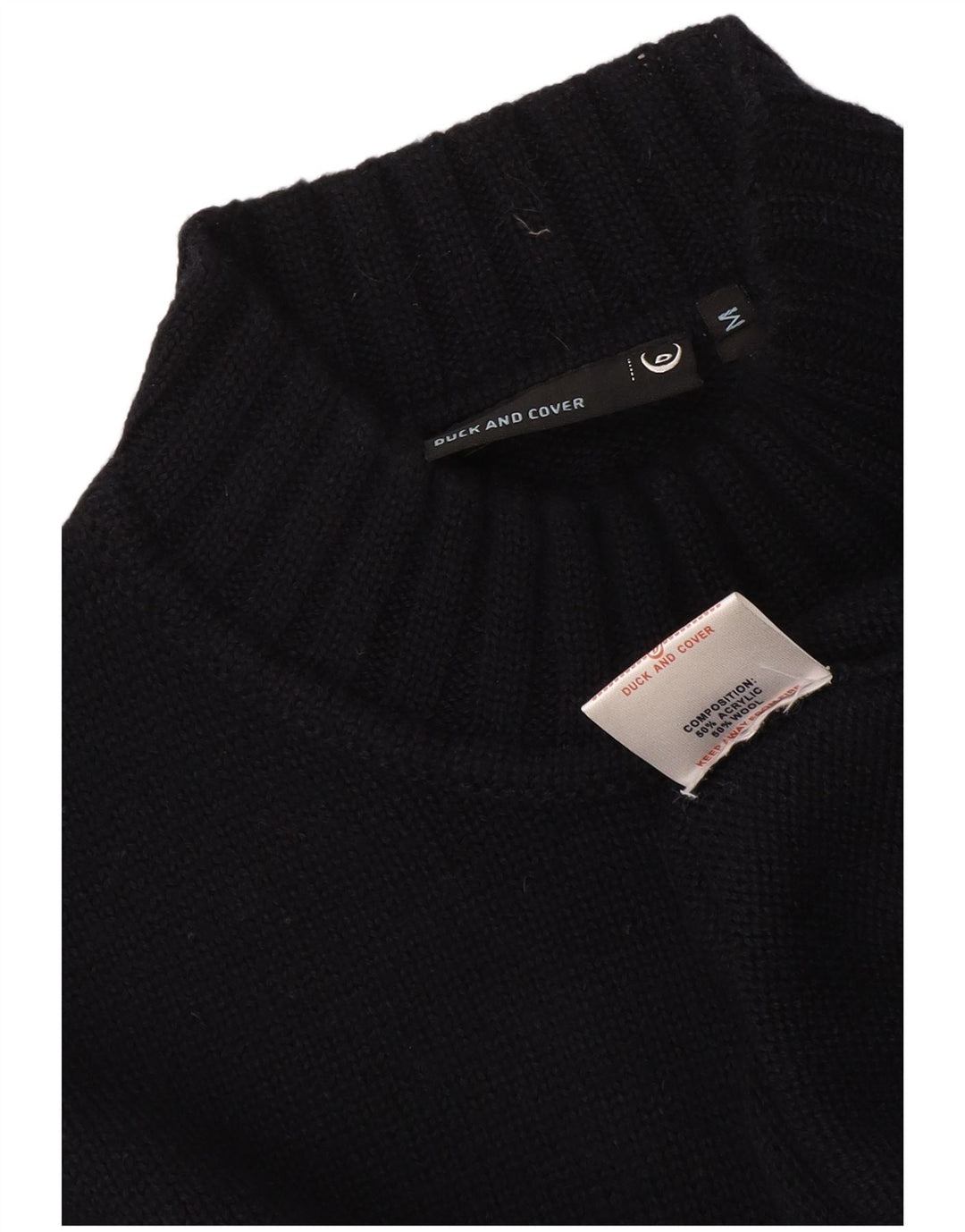 Duck And Cover Herren-Pullover mit Rollkragen, mittelschwarz, Acryl