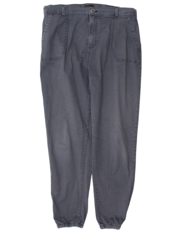 Marks & Spencer Damen Joggers Hose UK 18 XL W36 L30 Grau Baumwolle