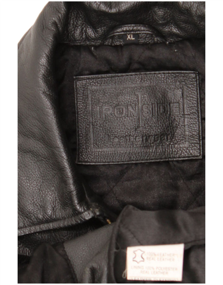 Vintage Herren Lederjacke UK 42 XL Schwarzes Leder