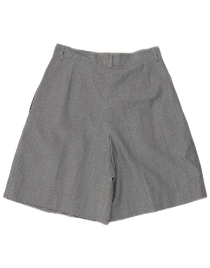 Olivia Hassler Damen-Freizeitshorts mit hoher Taille IT 42 Medium W28 Blaue Wolle