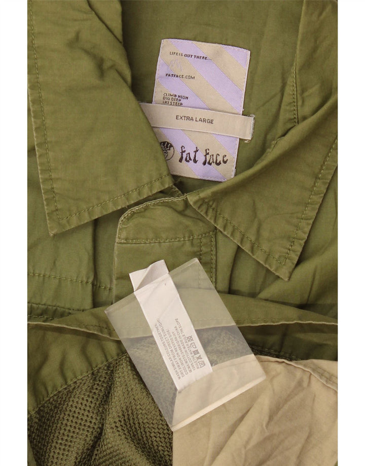 Fat Face Herren-Utility-Jacke UK 42 XL, grüne Baumwolle