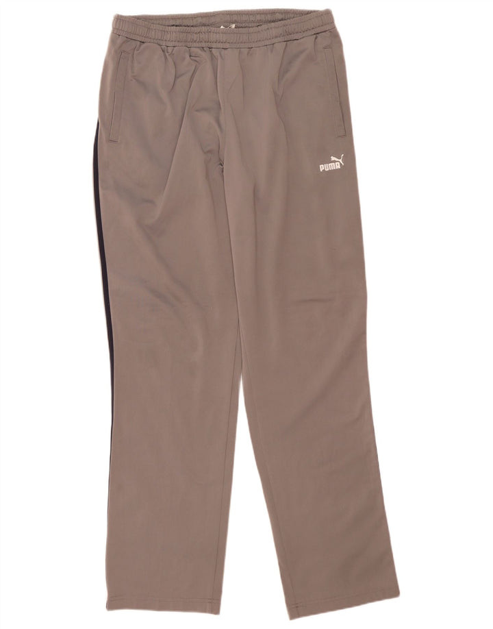 Puma Herren-Trainingshose XL, grau gestreift, Polyester