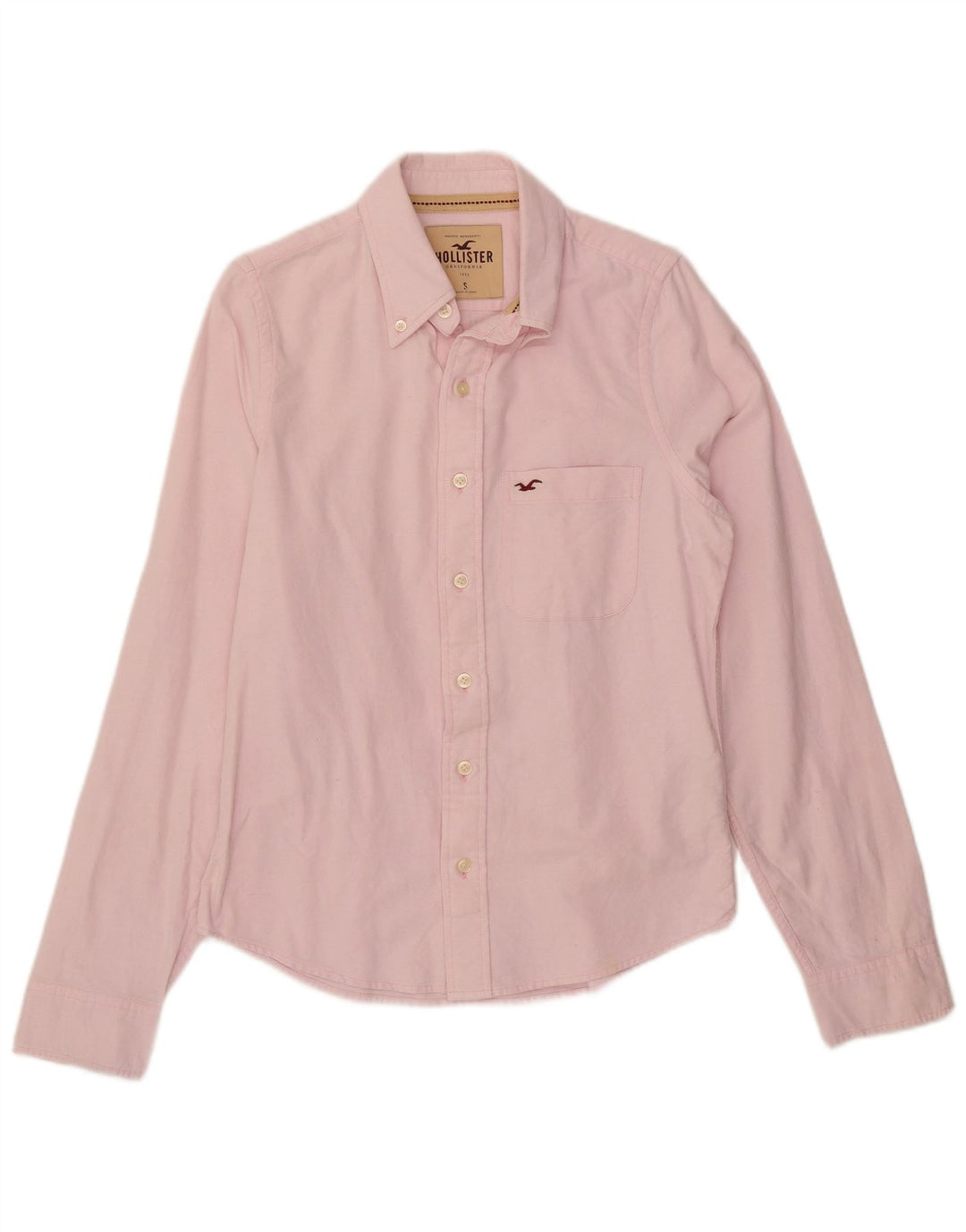 Hollister Herren-Hemd, Größe S, rosa, Baumwolle