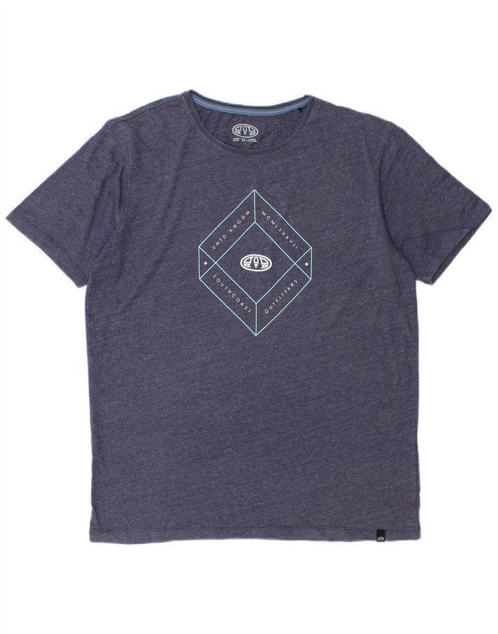 ANIMAL Herren-T-Shirt mit Grafik, groß, marineblau, Polyester