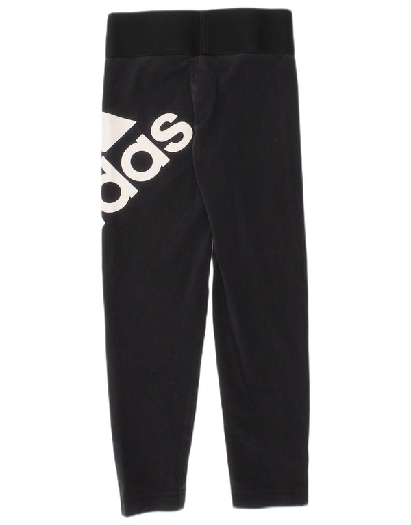 Adidas Mädchen Grafik-Leggings, 4–5 Jahre, Schwarz, Sport