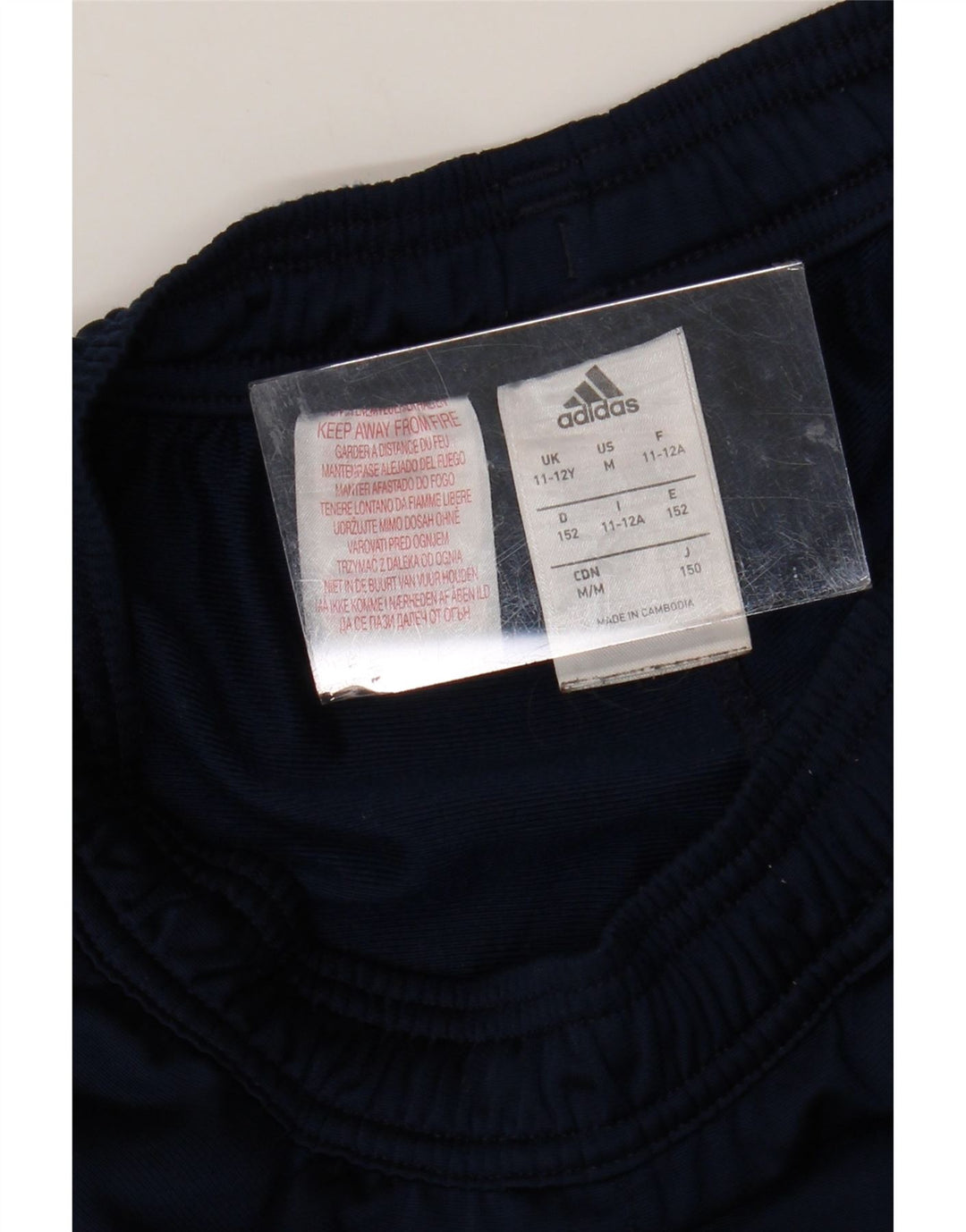 ADIDAS Jungen-Trainingshose, 11–12 Jahre, marineblaues Polyester