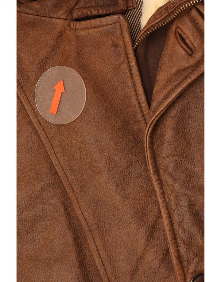 Trapper Herren Lederjacke UK 50 5XL Braun