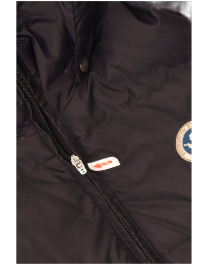 Napapijri wattierte Herrenjacke mit Kapuze, UK 38, mittelschwarz